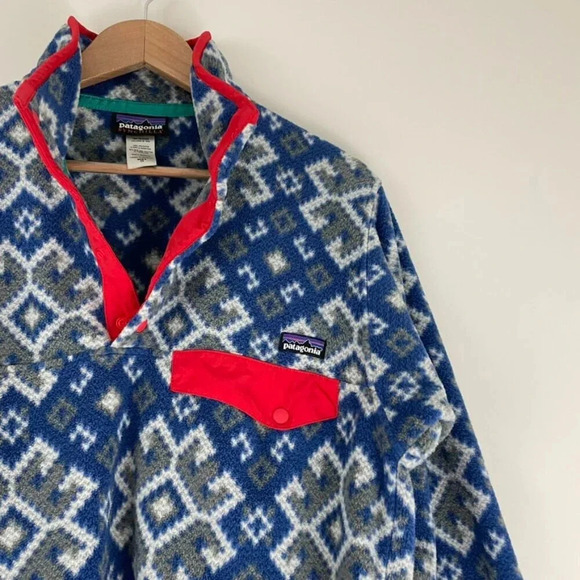 Patagonia Lightweight Synchilla Snap T Pullover Aurora Channel Blue Mens Size XS - Picture 6 of 6